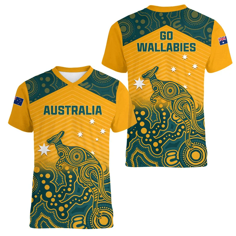 Badminton Jersey - Unisex 2026 Australië Kangoeroe Dieren 3D