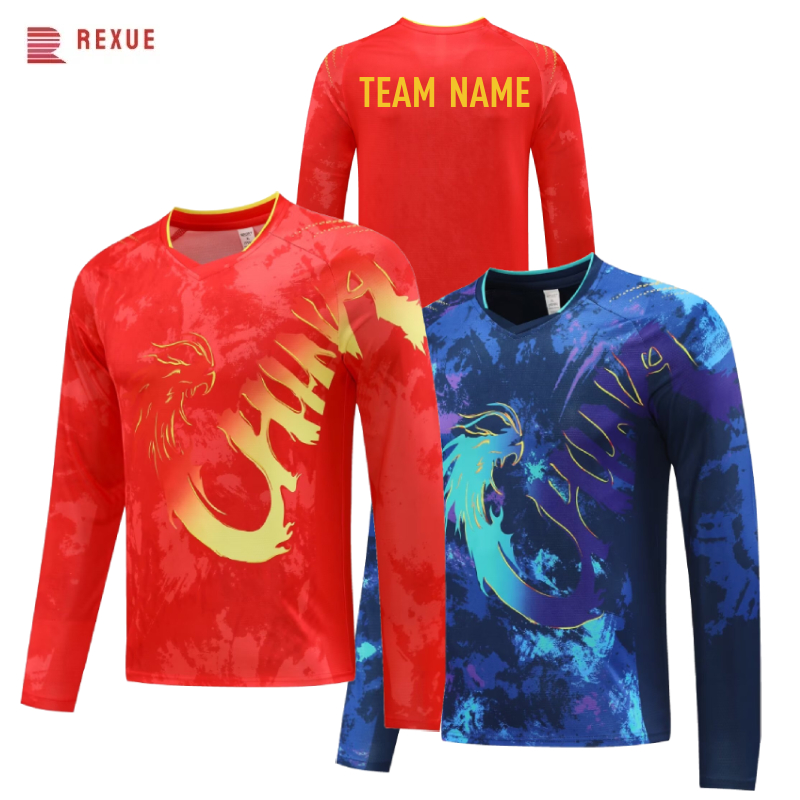 Badminton Jersey - China Dragon Tafeltennisshirt met lange mouwen