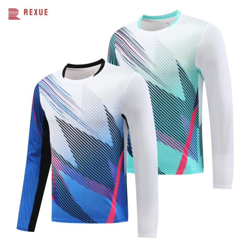 Badminton Jersey - Lange Mouw Badminton Shirt Unisex Tafeltennis