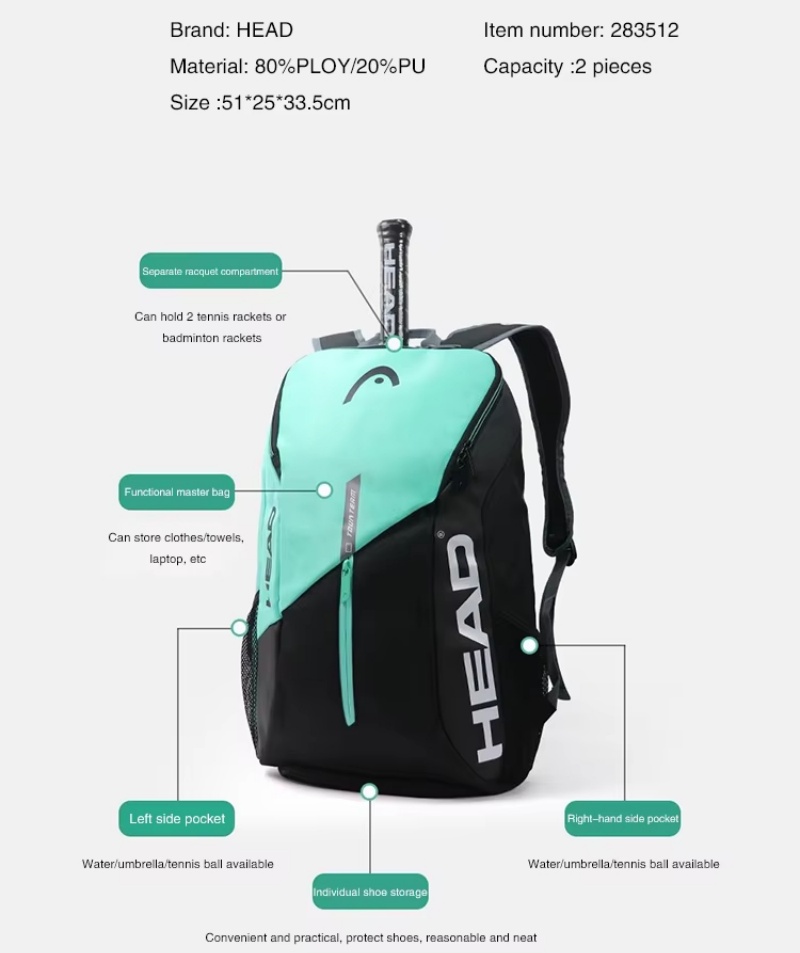 HEAD Tennisrugzak Tour Team Ou - Backpack Racket Bag recensie en prijs
