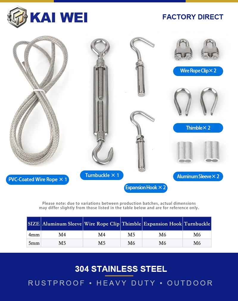 KAIWEI PVC-gecoate 304 roestvr - String Tension Clip recensie en prijs